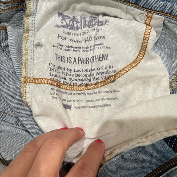 Levi's 501 Button Fly Men's 33x30* Blank Red Tag Jeans Grunge Skate Street HTF - Picture 7 of 8